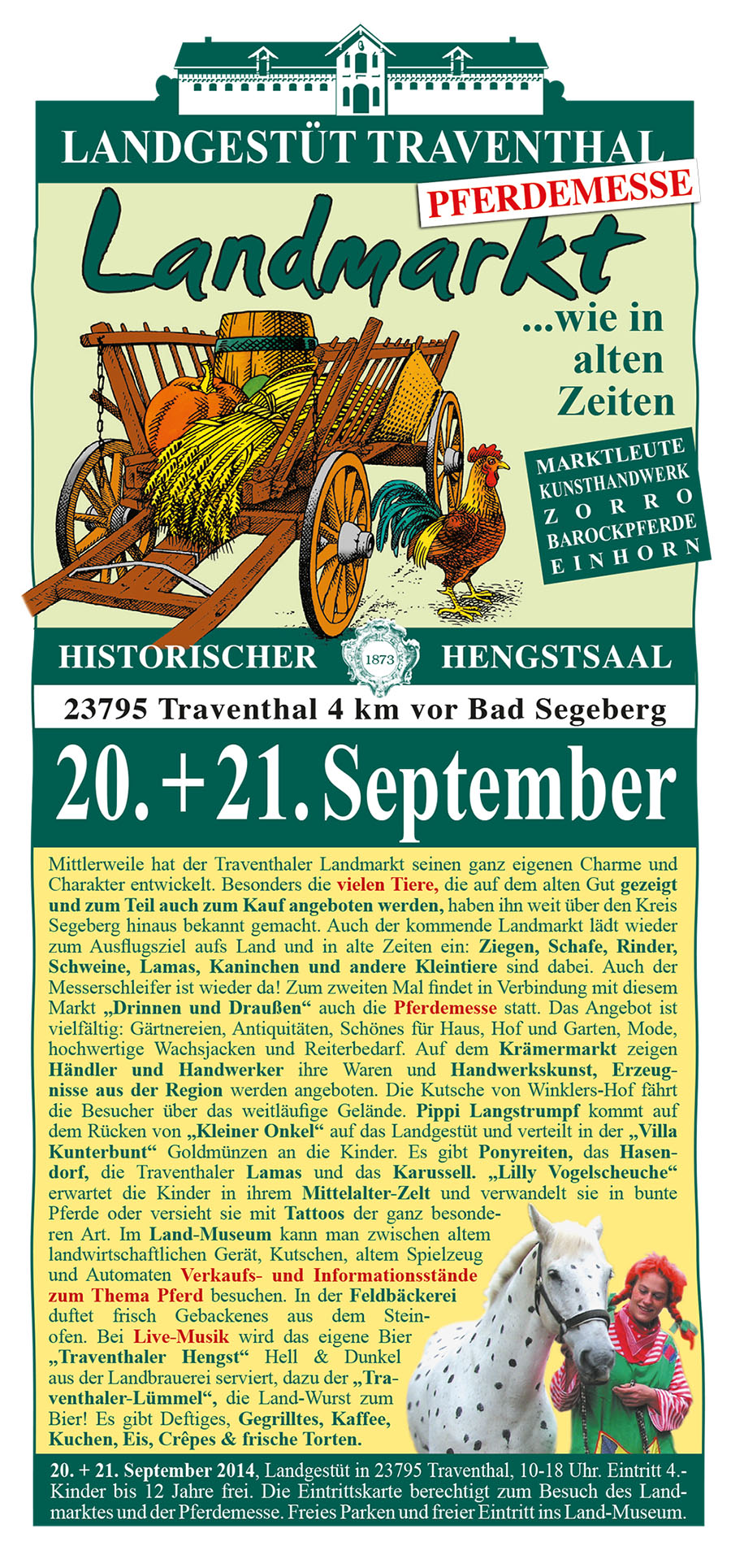 Landmarkt mit Pferdemesse 20. + 21. September 2014